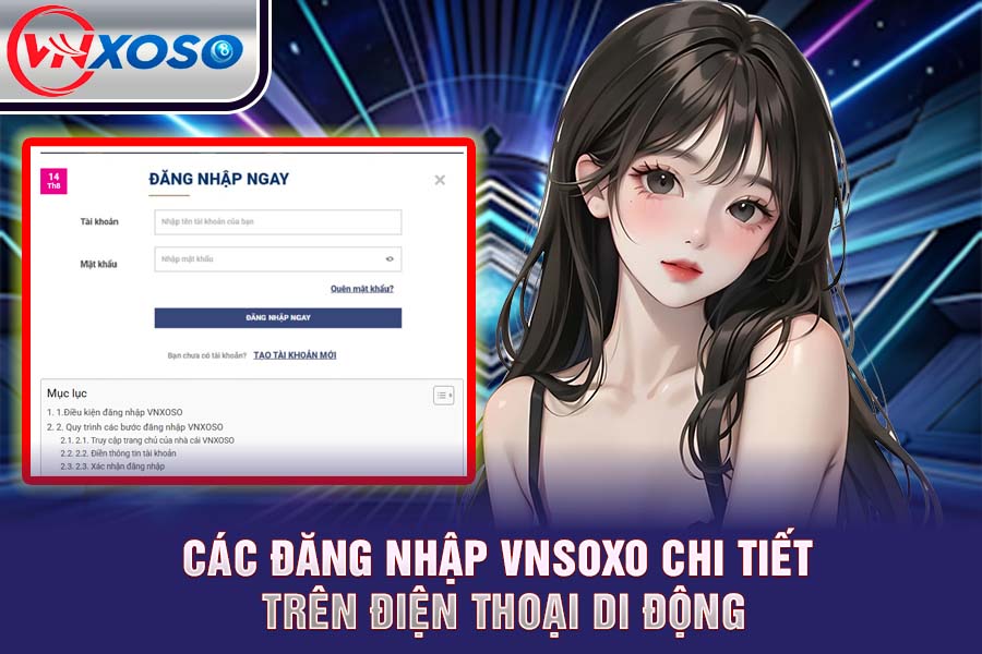 Hướng dẫn chi tiết cách đăng nhập VNsoxo trên điện thoại